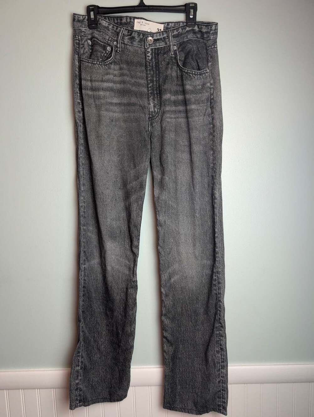 Designer Comfychic Rag & Bone rb Miramar Liquid Denim-Effect Pants